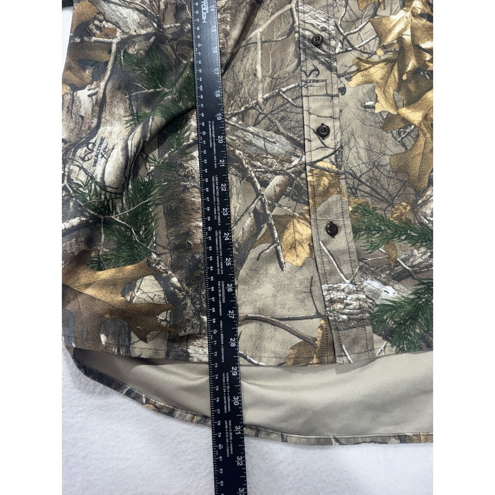 Cabelas Camo Hunting Button Down Mens 2XL Outdoor Deer Pockets - Picture 8 of 9